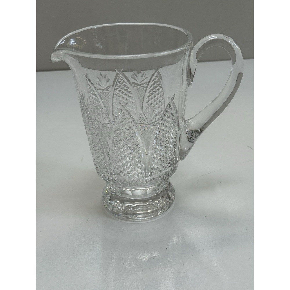 Unusual Vintage Waterford Cut Crystal Pitcher in The Dunmore Pattern